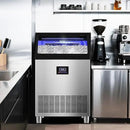 Commercial Ice Maker Machine 400LBS/24H with 125LBS Large Ice Storage Bin, 126Pcs Clear Ice Cubes in 11Mins, Stainless Steel Under Counter Industrial Ice Machine for Bar, Restaurant Business by CozyNest Decor