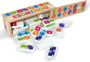 Melissa & Doug Dominoes Tabletop Game with 28 Colorful Tiles in Wooden Storage Box by TinyTreasures Baby Boutique