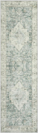 LIVEBOX Washable 2x7 Runner Rug for Bathroom, Non Slip Kitchen Mats for Floor Entryway, Boho Indoor Front Door Mat Low-Pile Runners for Hallways, Farmhouse Rugs for Laundry, Sage Green by TinyTreasures Baby Boutique