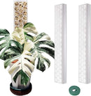 2 Pcs 17 Inch Clear Plastic Moss Pole for Plants Monstera, Designed Specifically for Climbing Plants, Stackable Plant Support for Indoor Plants Work with Sphagnum Moss by GreenHaven Gardens