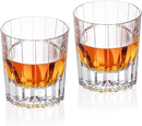 KAMMAK Crystal Whiskey Glasses Set of 2, Handcrafted 7.1oz Old Fashioned Glasses Stemless, Luxury Hand Blown Cocktail Glasses, Scotch Cup for Women, Men Gift for Bourbon Barware, Home Bar by CozyNest Decor