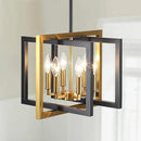 ANKYLHUA Black Gold Chandelier,6-Lights Ceiling Light Fixture E12,Adjustable Hight Pendant Lights Kitchen Island,Chandeliers for Dining Room,Bedroom,Entryway,Foyer by CozyNest Decor
