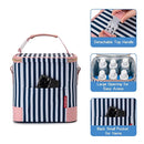 Breastmilk Cooler Bag with Ice Pack Fits 6 Baby Bottles Up to 9 Ounce, Baby Bottle Bag with Shoulder Strap for Nursing Mom Daycare, Straps by TinyTreasures Baby Boutique