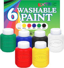 Kids Painting Set, Washable Paint for Kids 6 Colors, Non Toxic Tempera Paint 2 oz Each, Paints for Toddlers Art, Craft, School and Home Finger Paints Projects by TinyTreasures Baby Boutique