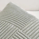 Fancy Homi 2 Packs Grey Big Decorative Throw Pillow Covers 24x24 Inch for Couch Bed, Rustic Farmhouse Boho Home Decor, Soft Corss Corduroy Patchwork Accent Square Gray Cushion Case 60x60 cm by CozyNest Decor
