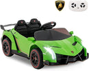 Costzon Ride on Car, Lamborghini Licensed 12V Battery Powered 4WD Sports Car with Remote Control, 3 Speeds, Hydraulic Doors, LED Lights, Towing Wheel, Horn, Music, Electric Vehicle for Kids Aged 3-8 by TinyTreasures Baby Boutique
