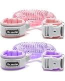 Dr.meter Anti Lost Wrist Link, 2 Pack Toddler Safety Leash with Key Lock, Reflective Child Walking Harness - Dual 8.2ft Length Pink & Purple Kids Leash for Outdoor, Kids Travel Essencials by TinyTreasures Baby Boutique