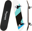 WhiteFang Skateboards for Beginners, Complete Skateboard 31 x 7.88, 7 Layer Canadian Maple Double Kick Concave Standard and Tricks Skateboards for Kids and Beginners by TinyTreasures Baby Boutique