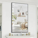 48x24In Black Bathroom Mirror for Wall, Rectangle Mirrors with Metal Frame, Bathroom Rectangular Mirror Modern Wall Mirror for Bedroom Living Room, Entryway Hangs Horizontal or Vertical by CozyNest Decor
