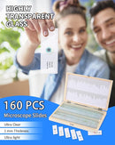 160-Pcs Microscope Slides with Specimens,Pre-Made Glass Slides with Specimens,Educational Microscope Slides and Covers for Young Scientists,Perfect for Biology Class and Experiments by TinyTreasures Baby Boutique