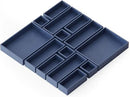 SpaceAid 14-Piece Bamboo Drawer Organizer Storage Boxes Set, Wood Tray Junk Drawer Organizers Multi-Use Divider Bins for Kitchen, Bathroom, Office Desk and Makeup Organization (14 Pack, Navy Blue) by CozyNest Decor