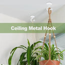 Ceiling Swag Hook Sets - Heavy Duty Hooks with Mounting Hardware for Hanging Plant, Ceiling or Extender Chains - Easy Install with Screws/Brackets (10 pcs - White) by GreenHaven Gardens