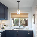 Black Brass Pendant Lights Kitchen Island - Clear Glass Pendant Light Fixture Multiple Stems Rods 3 Units 12 Inch 3 Units 4 Inch (1 Pack Black Brass Downrod) by CozyNest Decor