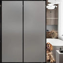 Frosted Glass Window Privacy Film Decorative, Bathroom Privacy Film for Glass Windows Cover, Static Cling, Removable, Reusable, Anti-UV, Anti-Glare, Heat Blocking,Gray,45.2X78.7Inch by CozyNest Decor