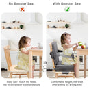 Toddler Booster Seat for Dining Table, Non-Slip Kitchen Chair Booster Seat with Backrest and Adjustable Straps, Portable PU Waterproof Travel Baby Booster Increasing Cushion by TinyTreasures Baby Boutique