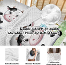 Personalized Baby Crib Bedding Set, 5-Piece Cows Design Baby Crib Sets with Custom Name, Toddler Double Layer Blanket Fitted Sheets Changing Pad Cover Rug Wall Art Set, Charming Nursery Decor by TinyTreasures Baby Boutique