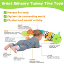 Baby Sensory Toy 0-6 Month Music Animal Stuffed Plush Caterpillar Toy for Infant 0-3-6 Month Tummy Time with Baby Mirror Crinkle Rattle for 6-12 Month Carseat Toys for Newborn Boys Girls Shower 1 by TinyTreasures Baby Boutique