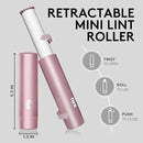 Flint Rose Gold Retractable Mini Lint Roller with 90 Extra Sticky Sheets, Small and Portable Lint Roller, Ideal Pet Hair Remover, Travel Lint Rollers for pet Hair Extra Sticky by CozyNest Decor
