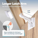 Upgraded Invisible Baby Proofing Cabinet Latch Locks (10 Pack) - No Drilling or Tools Required for Installation, Works with Most Cabinets and Drawers, Works with Countertop Overhangs, Highly Secure by TinyTreasures Baby Boutique