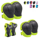 Knee Pads for Kids Knee Pads and Elbow Pads Toddler Protective Gear Set Kids Elbow Pads and Knee Pads for Girls Boys with Wrist Guards 3 in 1 for Skating Cycling Bike Rollerblading Scooter-Green M by TinyTreasures Baby Boutique