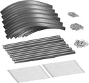 Land Guard 8×2×1.5ft Galvanized Raised Garden Bed Kit, Raised Garden Boxes Outdoor, Oval Metal Raised Garden Beds for Vegetables, Modern Grey by GreenHaven Gardens