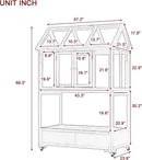 Garden Wood Portable Cold Frame - Mini Greenhouse with Wheels, Open Roof & Storage (Green + Beige + Beige) by GreenHaven Gardens