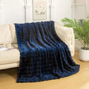 YUSOKI Luxury 3D Bubble Throw Blanket 2lb,All Ages,Home Decoration, (Navy,50 * 60inches) by CozyNest Decor