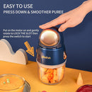 Baby Food Maker Mini Cute and Small Food Processor Puree Blender Grinder Chopper 300ml Cup Glass Bowl with 8 Blade Electric (Spaceman-Blue) by TinyTreasures Baby Boutique