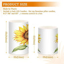 Flickering Flameless Candles, Beautiful Sunflower LED Candles with Remote Timer, Set of 2 Battery Operated Candle for Valentine Wedding Birthday by GreenHaven Gardens