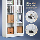 32" Wide Metal Storage Cabinet with Acrylic Doors and 4 Adjustable Shelves, 71" Tall Bookshelf, 5-Tier Freestanding Kitchen Pantry Cabinet with Anti-Tipping for Small Spaces/Kitchen/Living Room by CozyNest Decor