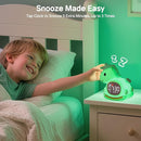 Cute Alarm Clock for Kids with Night Light, Sleep Training Clock Time to Wake Clock, Rechargeable Silicone Light for Bedroom, Perfect Sleep Companion for Boys Girls, Pink Pony by TinyTreasures Baby Boutique