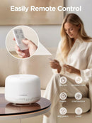 InnoGear 500ml Essential Oil Diffuser with Remote Control, Premium Ultrasonic Aromatherapy Diffusers Scent Humidifier Vaporizer Auto-Off Timer for Large Room Home, Basic White by CozyNest Decor