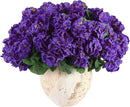 Hananona 12 Pcs Artificial Geranium Flowers for Outdoors Silk Purple Geranium Flowers Outdoor UV Resistant Plants Faux Flower for Home Kitchen Table Centerpieces Front Door Patio Decor (12, Purple) by CozyNest Decor