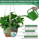 10 Inch Hanging Planters for Indoor Plants,Set of 2 Hanging Pots for Plants with Self-Watering, Outdoor Hanging Plant Pot with Drainage and 2 Kinds of Hanging Baskets Hangers for Home Decor and Garden by GreenHaven Gardens