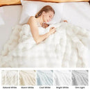 Latepis Luxury Faux Fur Throw Blanket Fuzzy for Couch Soft Thick Blanket for Bed Sofa Cute Plush Fuzzy Warm Blanket for All Seasons Ideal Gifts Luxury Throw Blanket Beige 50x60 Inch, 860gsm by CozyNest Decor