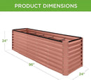 Best Choice Products 8x2x2ft Outdoor Metal Raised Garden Bed, Rectangular Deep Root Planter Box for Vegetables, Flowers, Herbs, and Succulents w/ 239 Gallon Capacity - Terracotta by GreenHaven Gardens