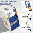 Primlect Potty Training Seat, 2-in-1 Toddler Toilet Seat with Step Stool, Ultra-Stable Potty Chair Attachment, Adjustable Seat and Step Ladder, Non-Slip Design, Splash Guard for Boys and Girls(Blue) by TinyTreasures Baby Boutique