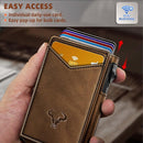 BULLIANT Men Wallet,Money Clip Wallet Slim For Gift Men 9Cards-Metal Credit Card Case in Magnetic Leather Flip by TinyTreasures Baby Boutique