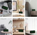 Battery Operated Digital Clock: Cordless Small Alarm Clock for Bedroom Travel - Large Numbers 4 Dimmers for All Ages Green Digits by TinyTreasures Baby Boutique