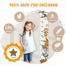 Personalized Name Kids Growth Chart Height Measuring Chart, Zoo Kids Growth & Measuring Chart in Inches, Fun & Stylish Height Tracker for Children, Growth Ruler, Hangable&Waterproof by TinyTreasures Baby Boutique