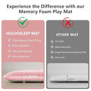 Baby Play Mat for Floor,1.3" Thick Elasti-Foam 50"×74" Playpen Mat for Tummy Time,Water Repellent Soft Coral Velvet for Toddler,Infant,Kids,Non-Slip Backing Safe for Crawling(Pink) by TinyTreasures Baby Boutique