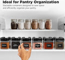 Shazo 6 PC Airtight Food Storage Containers - BPA Free Clear Plastic Snack & Spice Containers with Easy Lock Lids - Kitchen and Pantry Organization for Herbs, Coffee, Tea - 0.5L / 2.1 Cups by CozyNest Decor