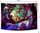 Delur Fantasy Forest Tapestry Mystical Landscape Magical Enchanted Forest Tree Nature Tapestry Psychedelic Wall Hanging Headboard for Bedroom Living Room Home Decor (51.2" x 59.1") by CozyNest Decor