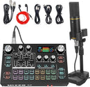 RHM Podcast Equipment Bundle with 48V Phantom Power & Condenser Microphone, 4 Customized Soundpads, 12 Preset Sound Effects, 4 Voice Changing Modes & LCD Display, for PC/Phone/Live Streaming by TinyTreasures Baby Boutique