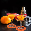 Whaline 4Pcs Halloween Pumpkin Handmade Braided Cotton Coasters Orange Black Pumpkin Shape Drink Coasters Absorbent Cup Coasters for Home Office Party Decor, 4.7 Inch by CozyNest Decor