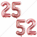 GOER Number 25 Balloons for 25th Birthday Party Decorations,42 Inch Jumbo Foil Helium 52 Balloons for 52nd Birthday Party Decoration (Rose Gold) by TinyTreasures Baby Boutique