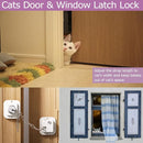 Child Proof Door Lock with Adjustable Strap, 3M Adhesive Safety Locks for Baby & Pets, No Tools Needed 4 Pack by TinyTreasures Baby Boutique