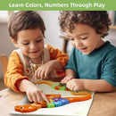 Wooden Dinosaur Puzzles Set for Kids/Toddlers Ages 1-8, T-Rex & Allosaurus with Colorful Box, Educational Dino Toys Little Boys/Girls 2 3 4 5 6 Year Old, Numbers/Chunky, Large 11"x7" Size by TinyTreasures Baby Boutique