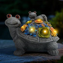 J.CARP Outdoor Solar Garden Turtle Statue with Succulents and 7 LED Lights for Garden, Patio, Lawn, Outdoor Patio and Deck Decorations, Unique Housewarming Gifts by GreenHaven Gardens
