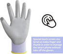 DULFINE Work Gloves for Men PU Coated 12 Pairs Bulk Pack,Purple Seamless Knit Glove with thin Polyurethane,Two Finger Touchscreen, for Men and Women, Ideal for Light Duty Work. (Medium) by GreenHaven Gardens